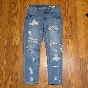 Pistola Light Blue Distressed Ankle Jeans